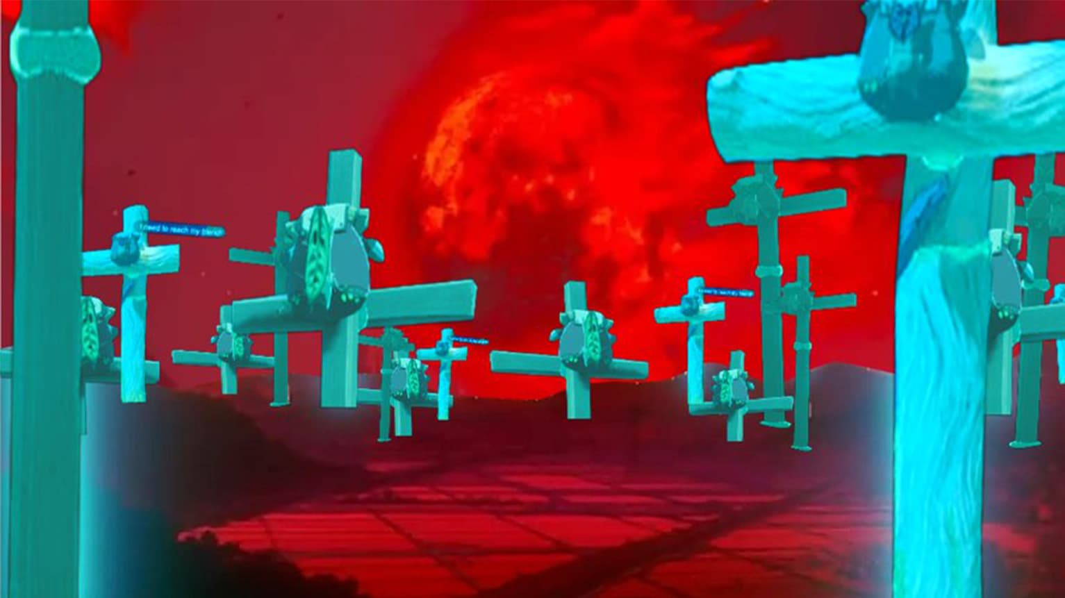 Crucified Korok meme template - Crucified Korok