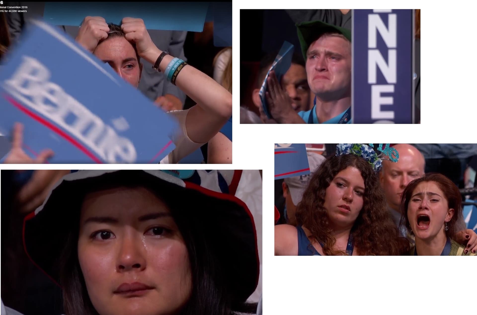 Crying Bernie Sanders Supporters meme template - Crying Bernie Sanders Supporters