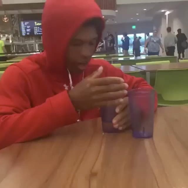 Cup Blowing Challenge meme template - Cup Blowing Challenge