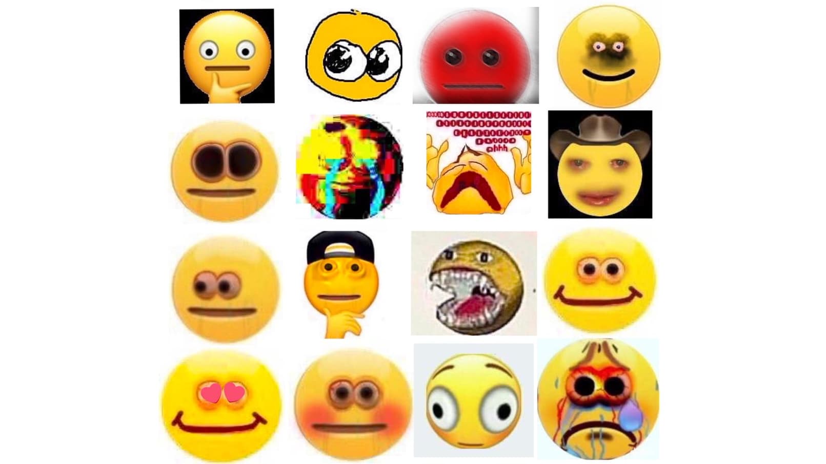 Cursed Emojis meme template - Cursed Emojis