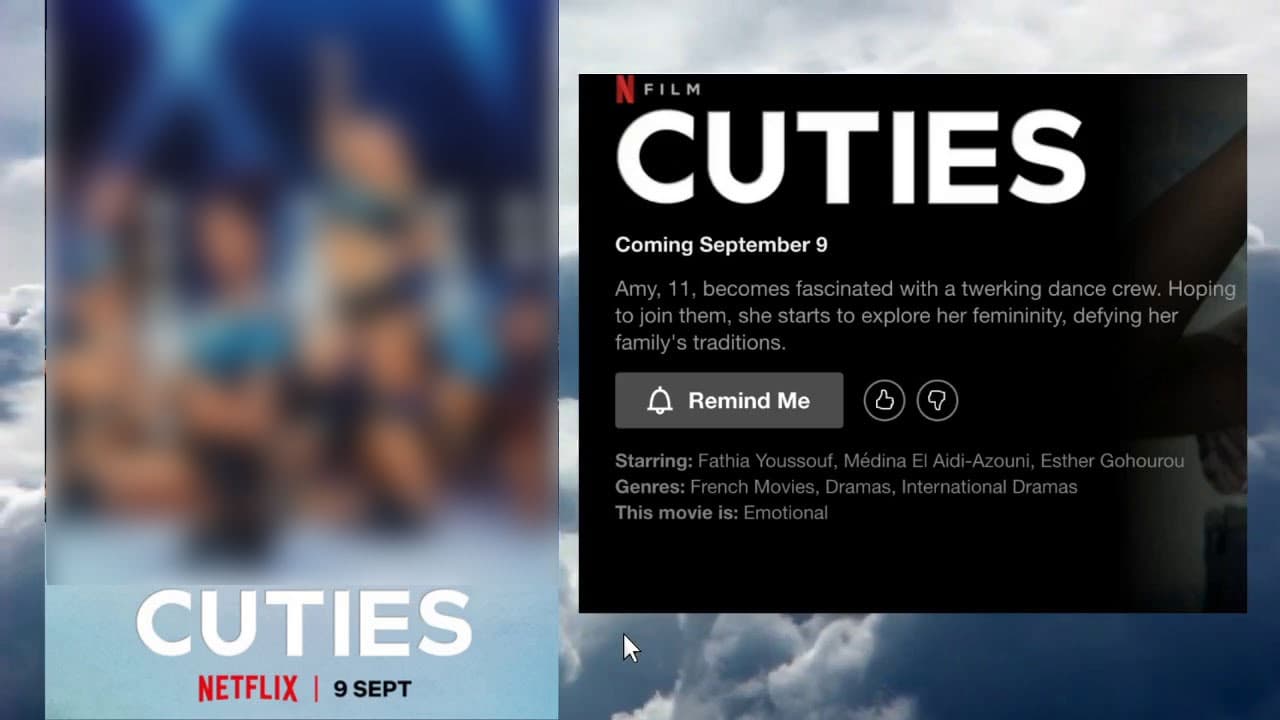 "Cuties" Netflix Controversy meme template - Cuties Netflix