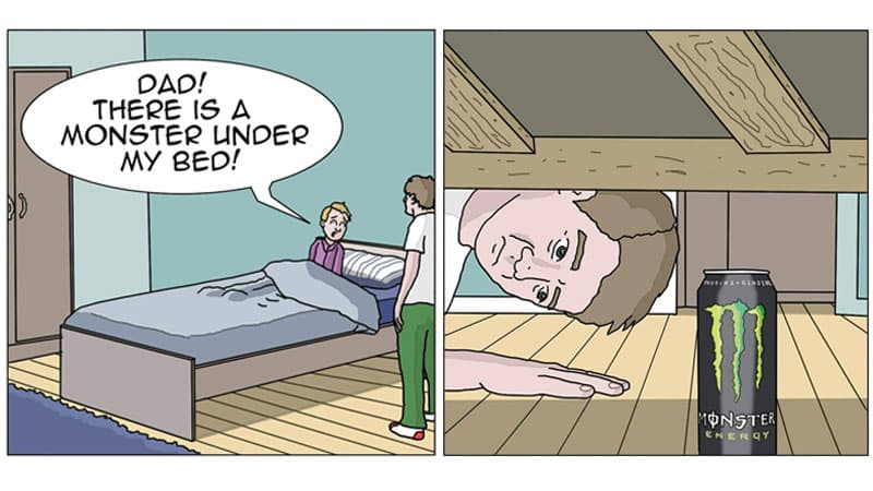 Dad! There Is a Monster Under My Bed meme template - Dad! There Is a Monster Under My Bed