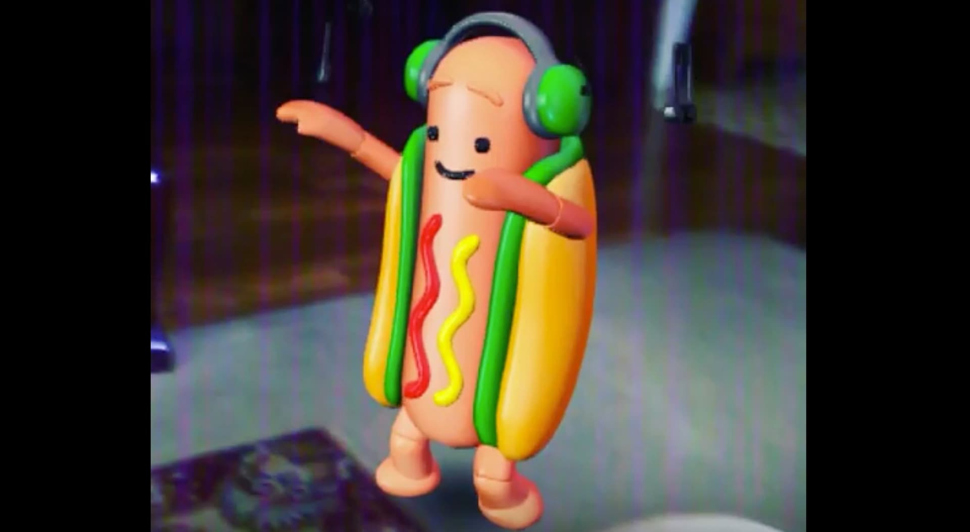 Dancing Hot Dog Snapchat Filter meme template - Dancing Hot Dog