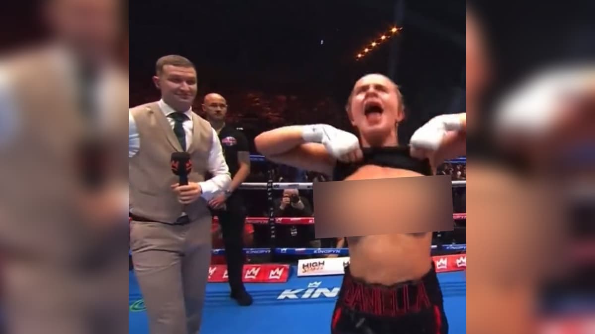 Daniella Hemsley Celebration Flash at Kingpyn Boxing Match meme template - Daniella Hemsley