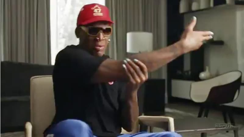 Dennis Rodman "Click I Go This Way" meme template - Dennis Rodman Click I Go This Way