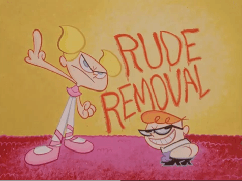 Dexter's Rude Removal meme template - Dexter's Rude Removal
