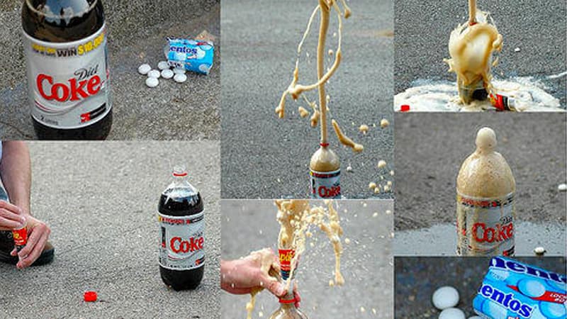 Diet Coke and Mentos meme template - Diet Coke and Mentos