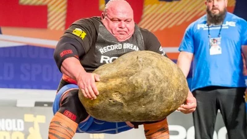 Dimitar Savatinov Lifting Giant Stone meme template - Dimitar Savatinov