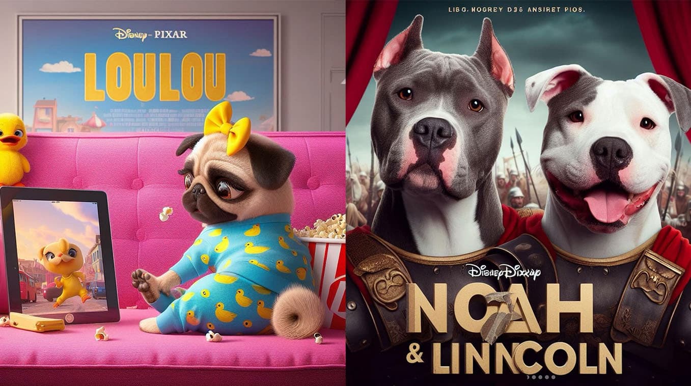 Disney Pixar AI Dog Trend meme template - Disney Pixar AI Dog