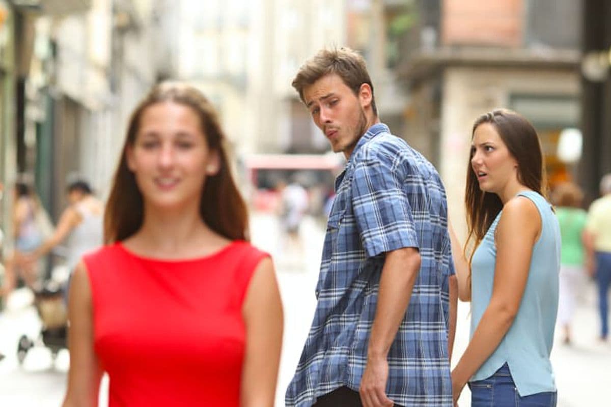 Distracted Boyfriend meme template - Distracted Boyfriend