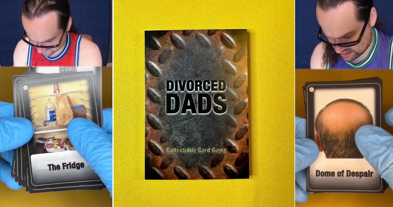 Divorced Dads Trading Cards meme template - Divorced Dads Trading Cards