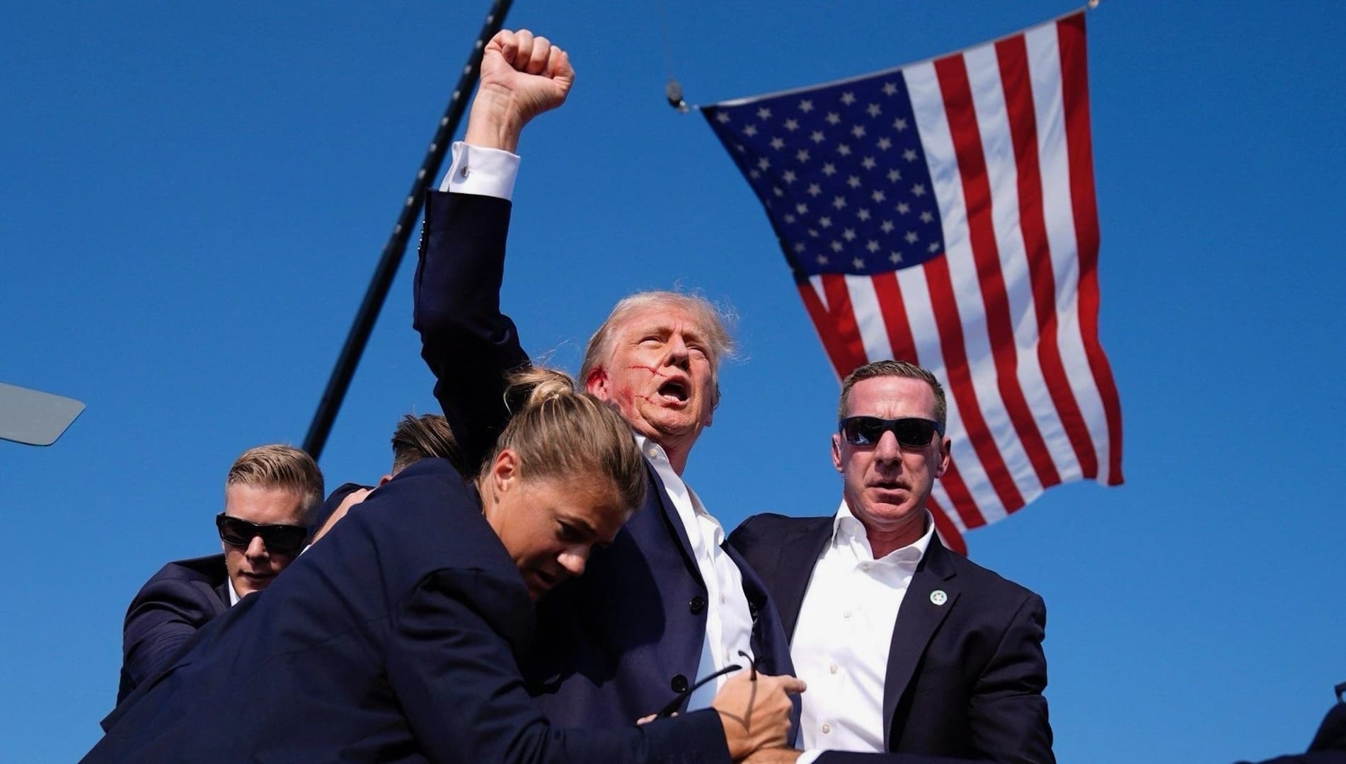 Donald Trump Raised Fist Photograph meme template - Donald Trump Raised Fist