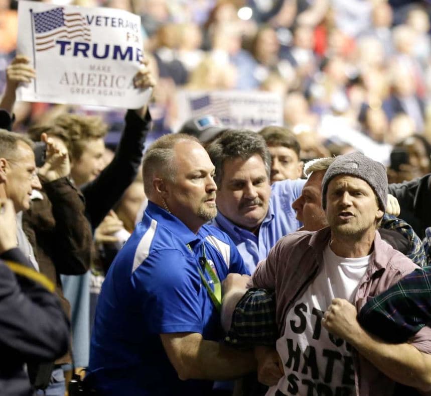 Donald Trump Rally Protests meme template - Donald Trump Rally