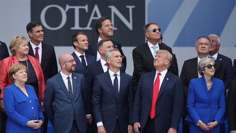 Donald Trump's Awkward NATO Summit 2018 Photo meme template - Donald Trump NATO