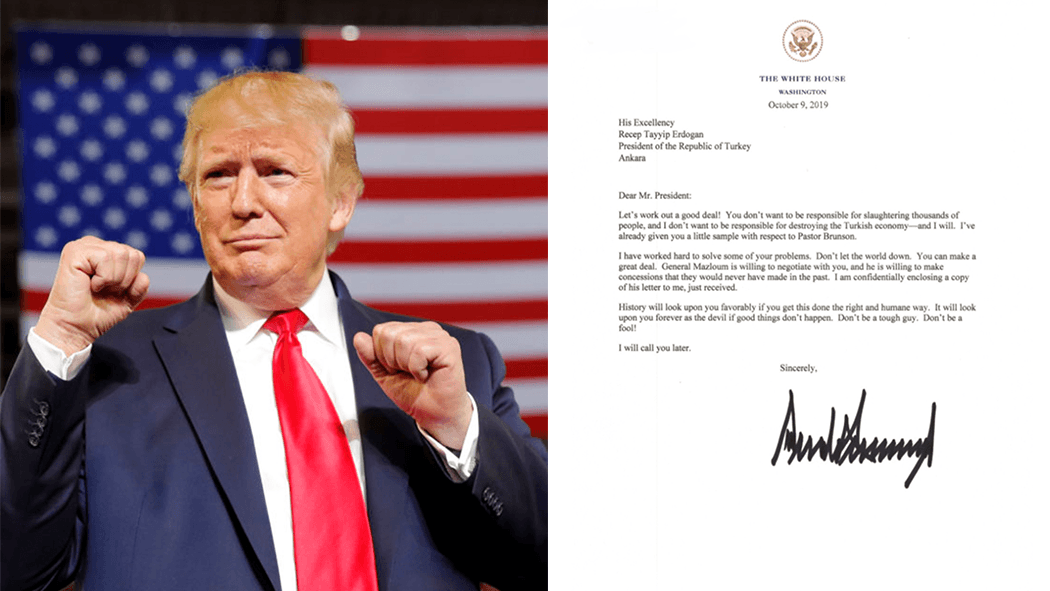 Donald Trump's Letter to Turkey meme template - Donald Trump Letter