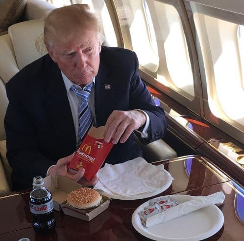Donald Trump's McDonald's Meal meme template - Donald Trump McDonald's