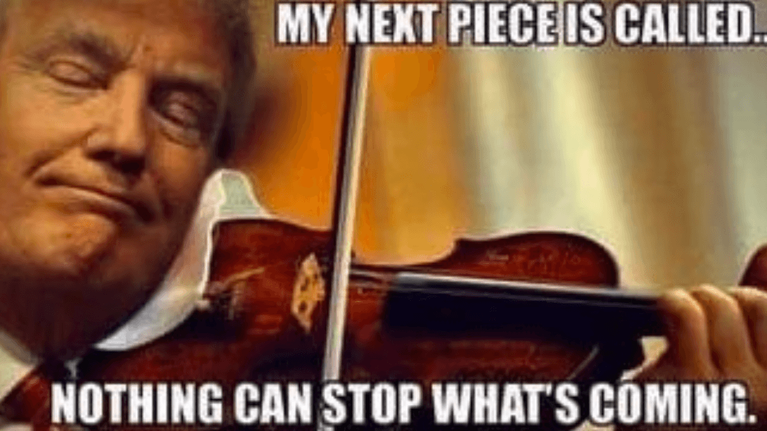 Donald Trump's Nero Fiddling Tweet meme template - Donald Trump Nero