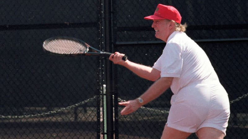 Donald Trump's Tennis Photo meme template - Donald Trump Tennis