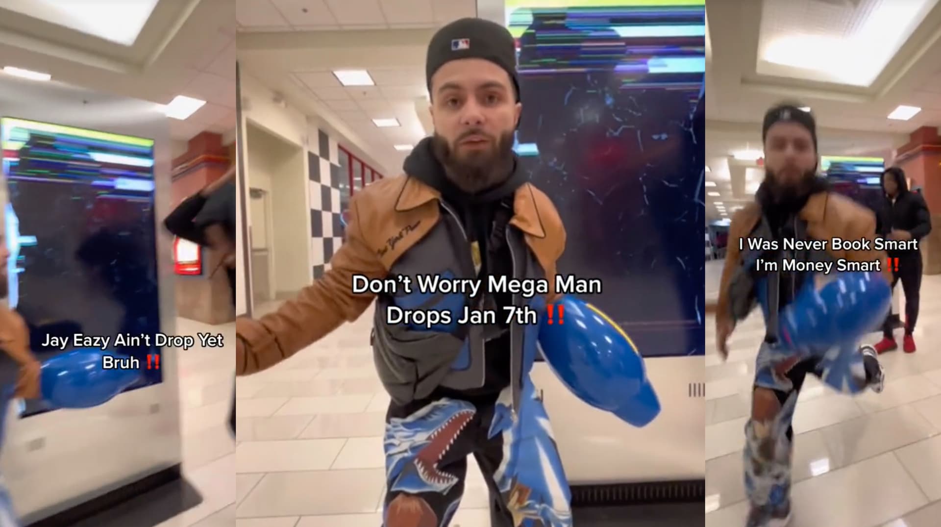 Don't Worry Mega Man Drops Jan 7th !! Listen !! I Was Never Book Smart I'm Money Smart meme template - Mega Man Jan 7th