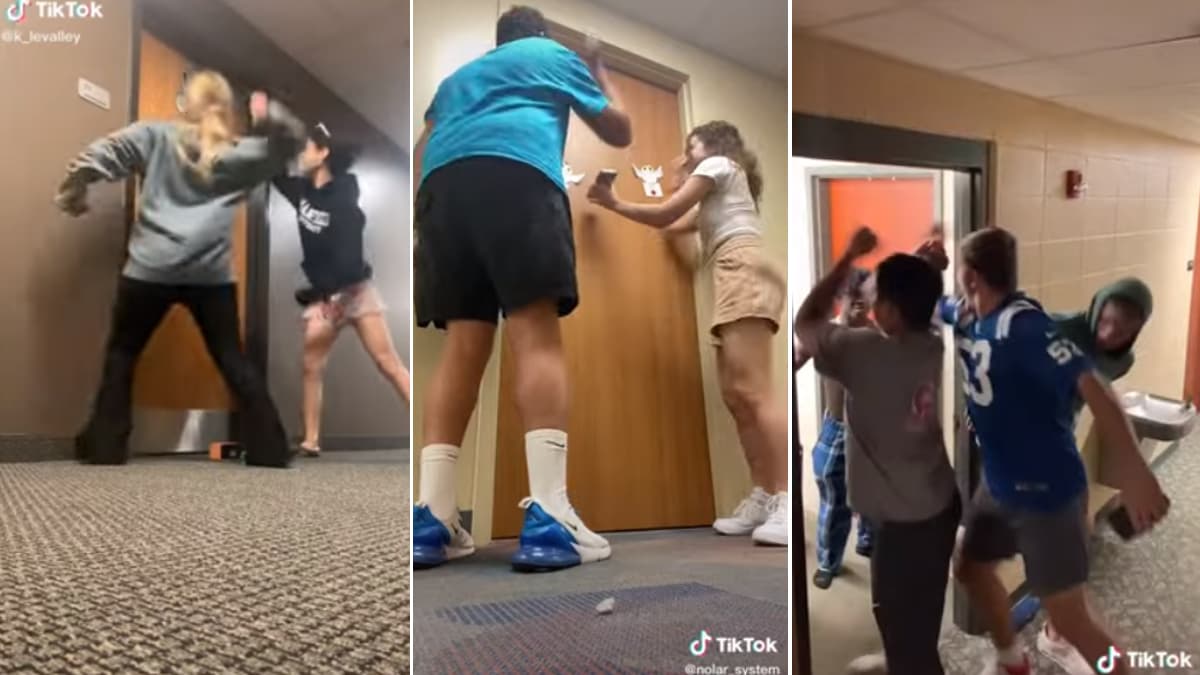 Door Kick Challenge meme template - Door Kick Challenge