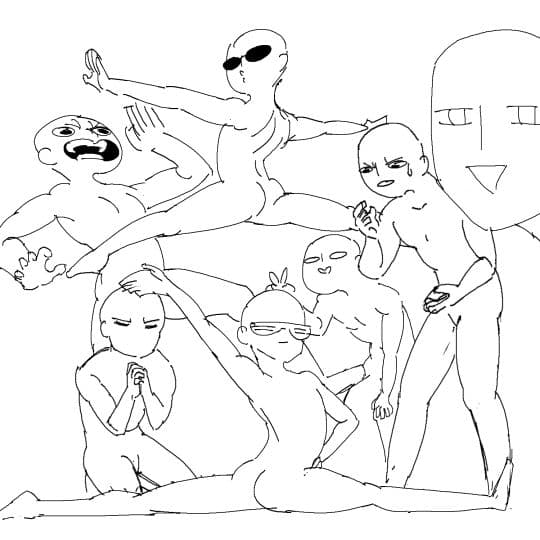 Draw The Squad meme template - Draw The Squad