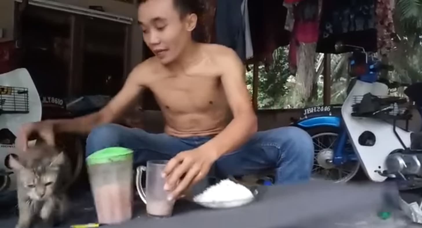 Drinking Ice Milo meme template - Drinking Ice Milo Maker