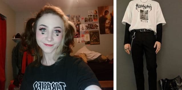 E-girl / E-boy meme template - E-girl