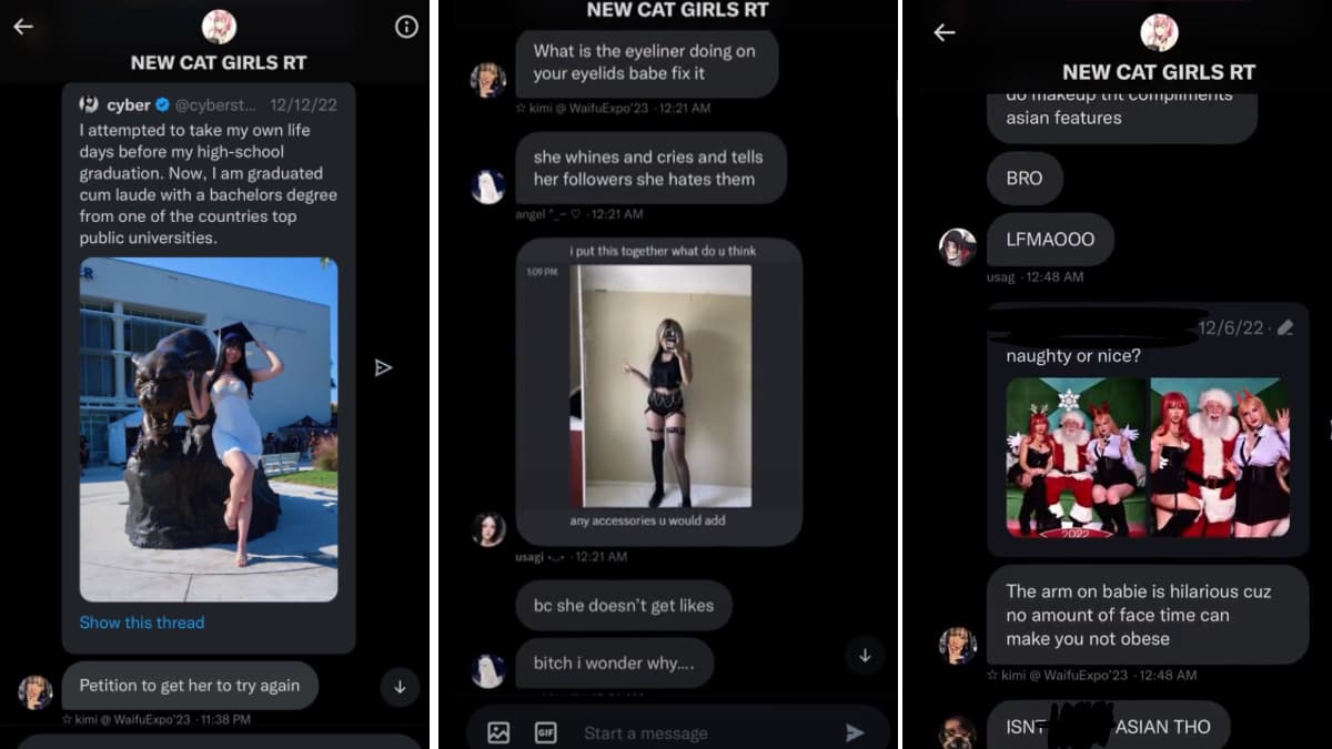 E-Girl Group Chat Leak meme template - E-Girl Group Chat Leak