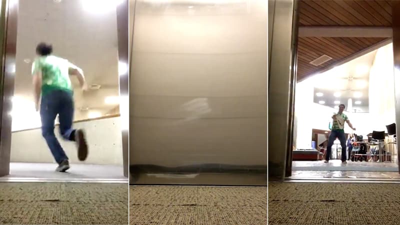 Elevator "Woah" Challenge meme template - Elevator Woah Maker