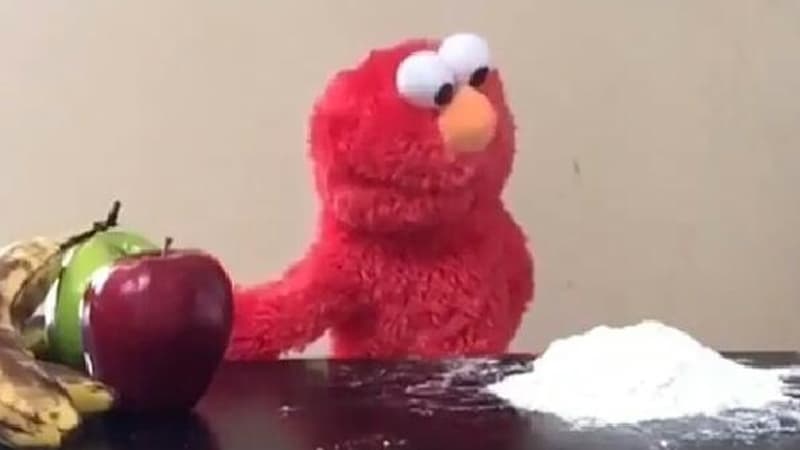 Elmo Choosing Cocaine meme template - Elmo Choosing Cocaine
