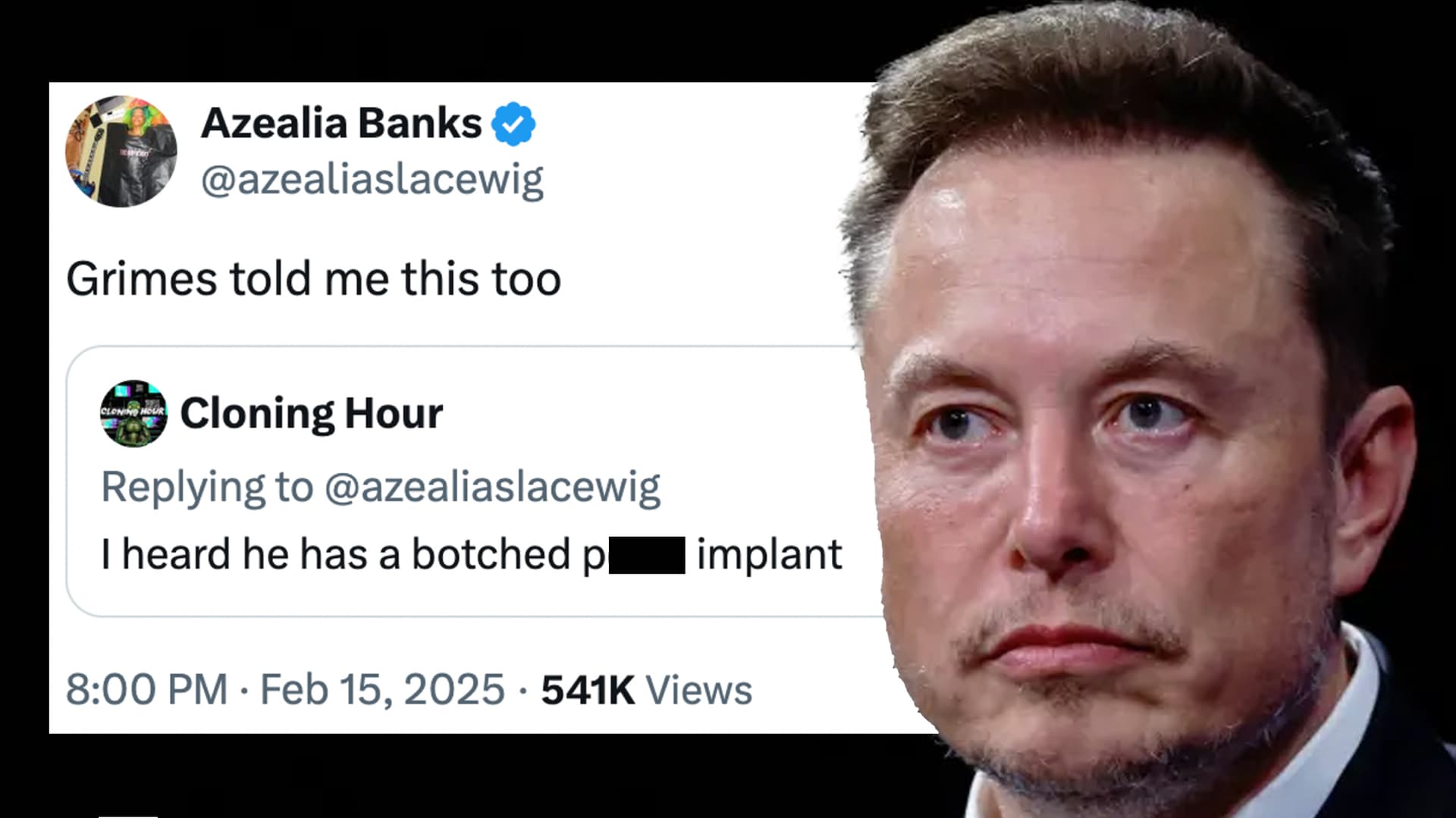 Elon Musk Botched Penis Implant Rumor meme template - Elon Musk Rumor