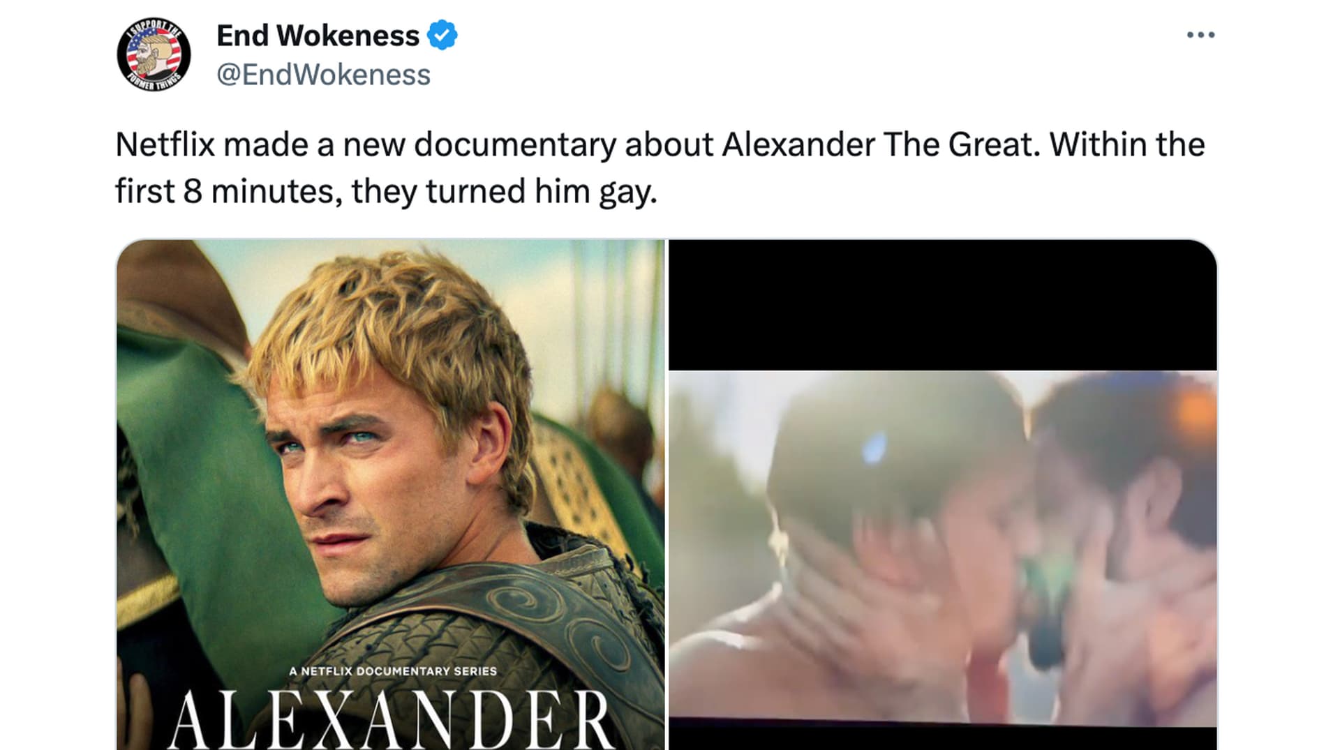 End Wokeness' Alexander the Great Tweet meme template - End Wokeness Alexander