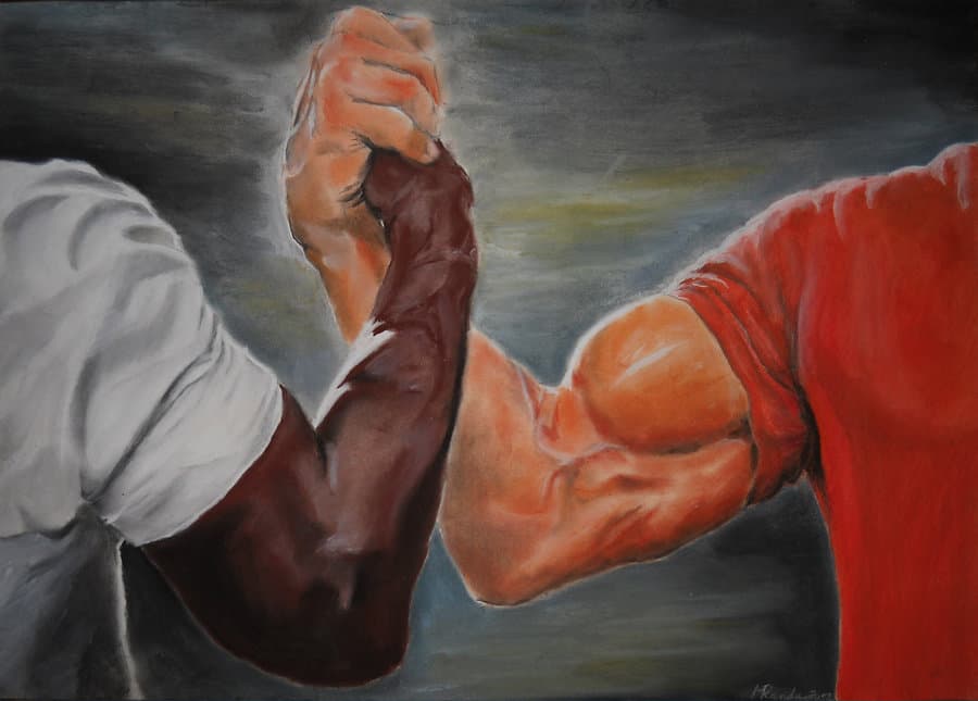 Epic Handshake meme template - Epic Handshake