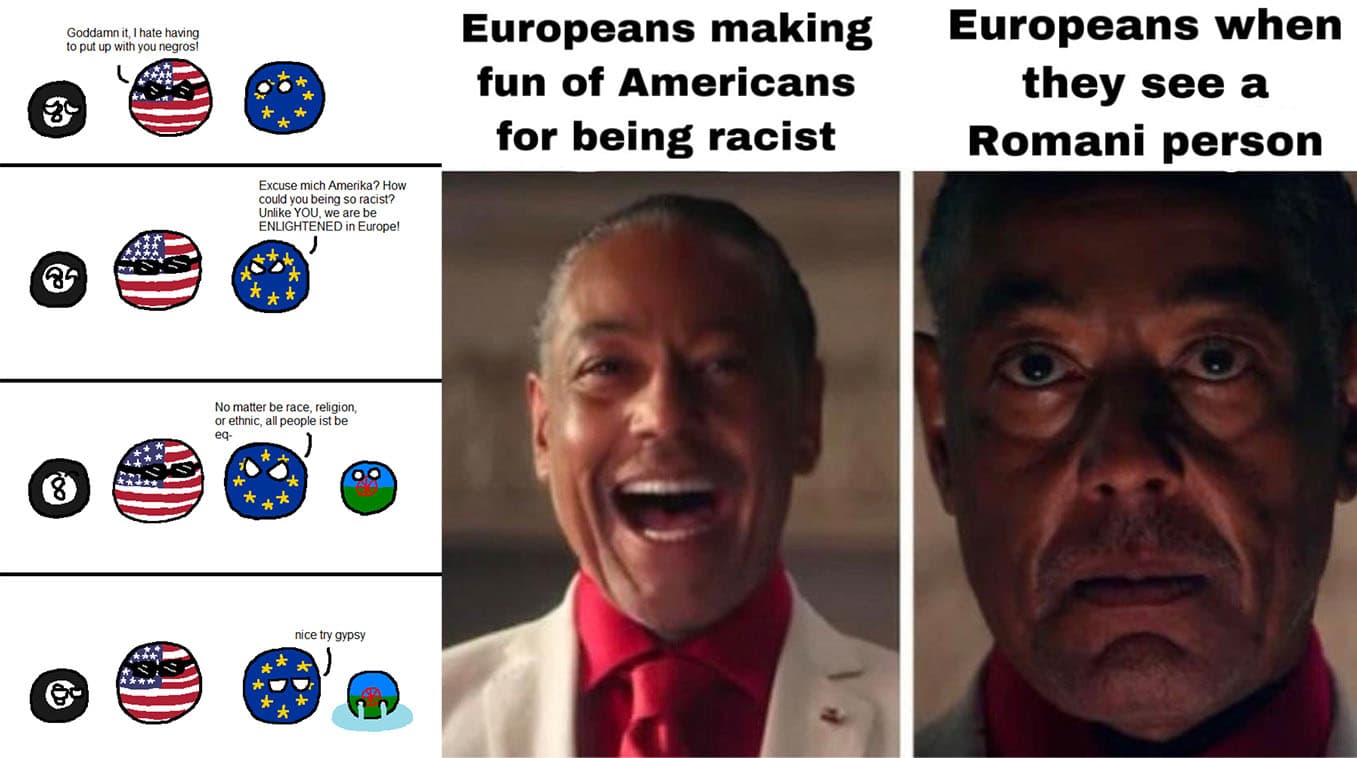 Europeans vs. Romani People meme template - Europeans vs Romani People