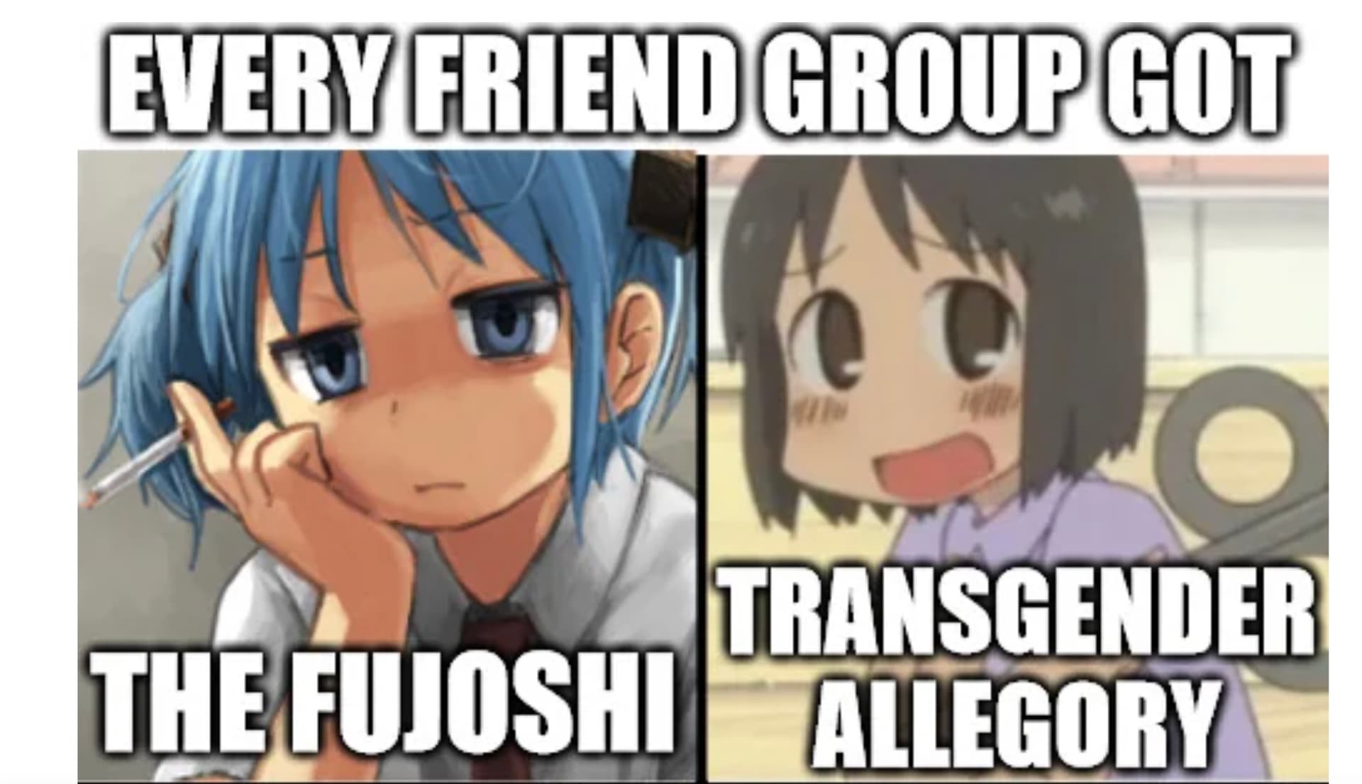 Every Friend Group Got The Fujoshi meme template - Fujoshi