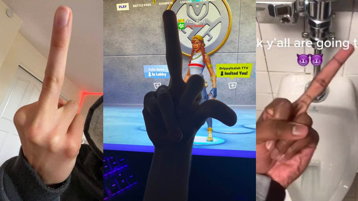 Extra-Long Middle Fingers meme template - Extra Long Middle Fingers