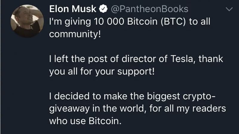 Fake Elon Musk BitCoin Scam meme template - Fake Elon Musk Bitcoin