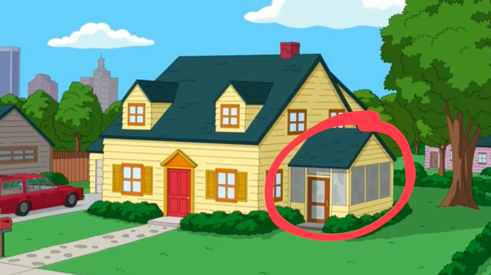 Family Guy Sunroom / Screened Porch meme template - Family Guy Sunroom