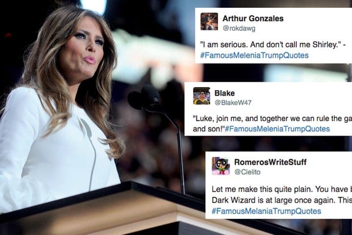 #FamousMelaniaTrumpQuotes meme template - Famous Melania Trump Quotes