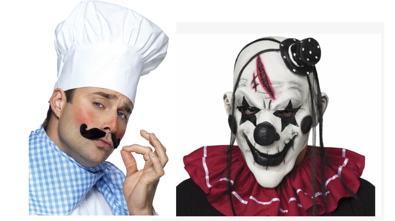 Fancy Chef / Evil Clown meme template - Fancy Chef Evil Clown