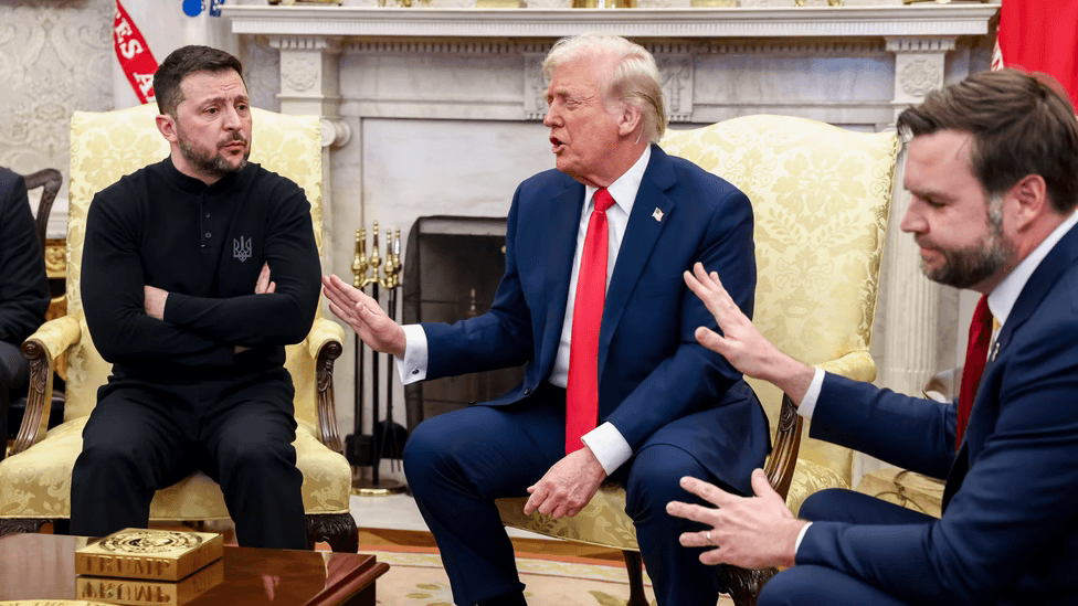 February 2025 Volodymyr Zelenskyy Donald Trump White House Meeting meme template - Zelenskyy Trump White House