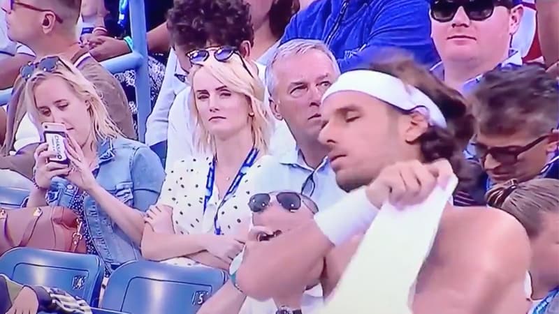 Female Tennis Fan Photographing Shirtless Player Feliciano López meme template - Feliciano Lopez shirtless meme