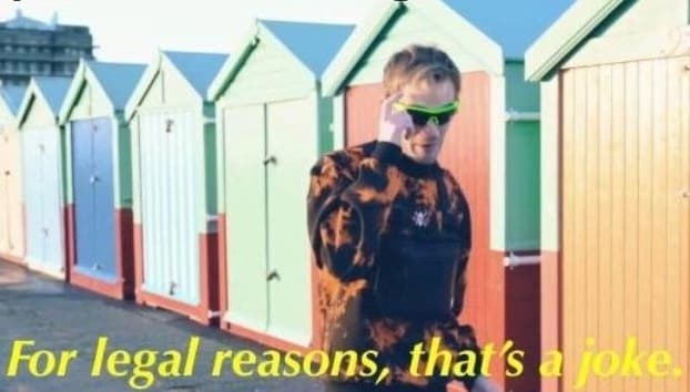 For Legal Reasons, That's a Joke meme template - For Legal Reasons That's a Joke