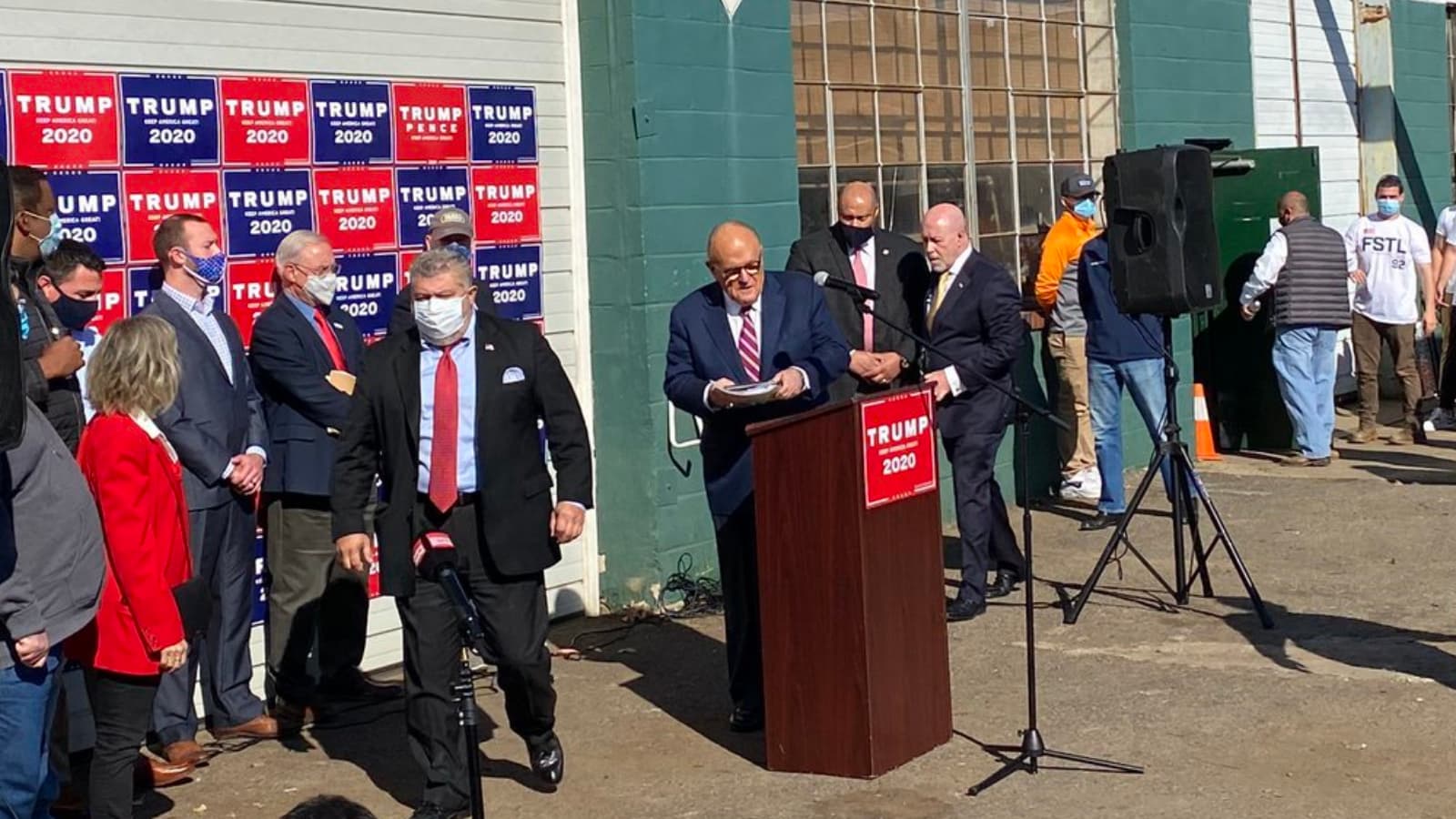 Four Seasons Total Landscaping Press Conference meme template - Four Seasons Total Landscaping