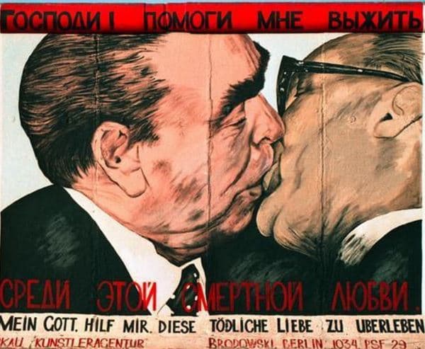 "Fraternal Kiss" Parodies meme template - "Fraternal Kiss" Parodies