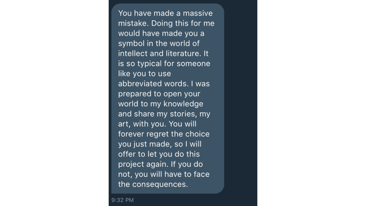 Free Art Copypasta (You Have Made A Massive Mistake) meme template - Free Art Copypasta