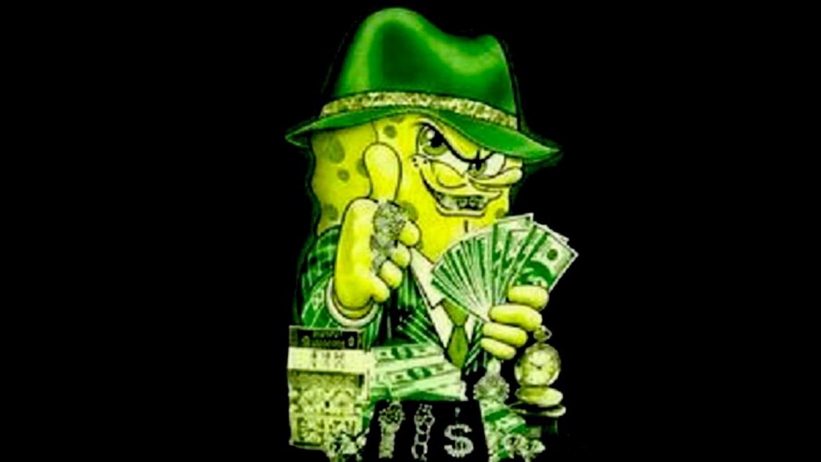 Gangster SpongeBob meme template - Gangster SpongeBob