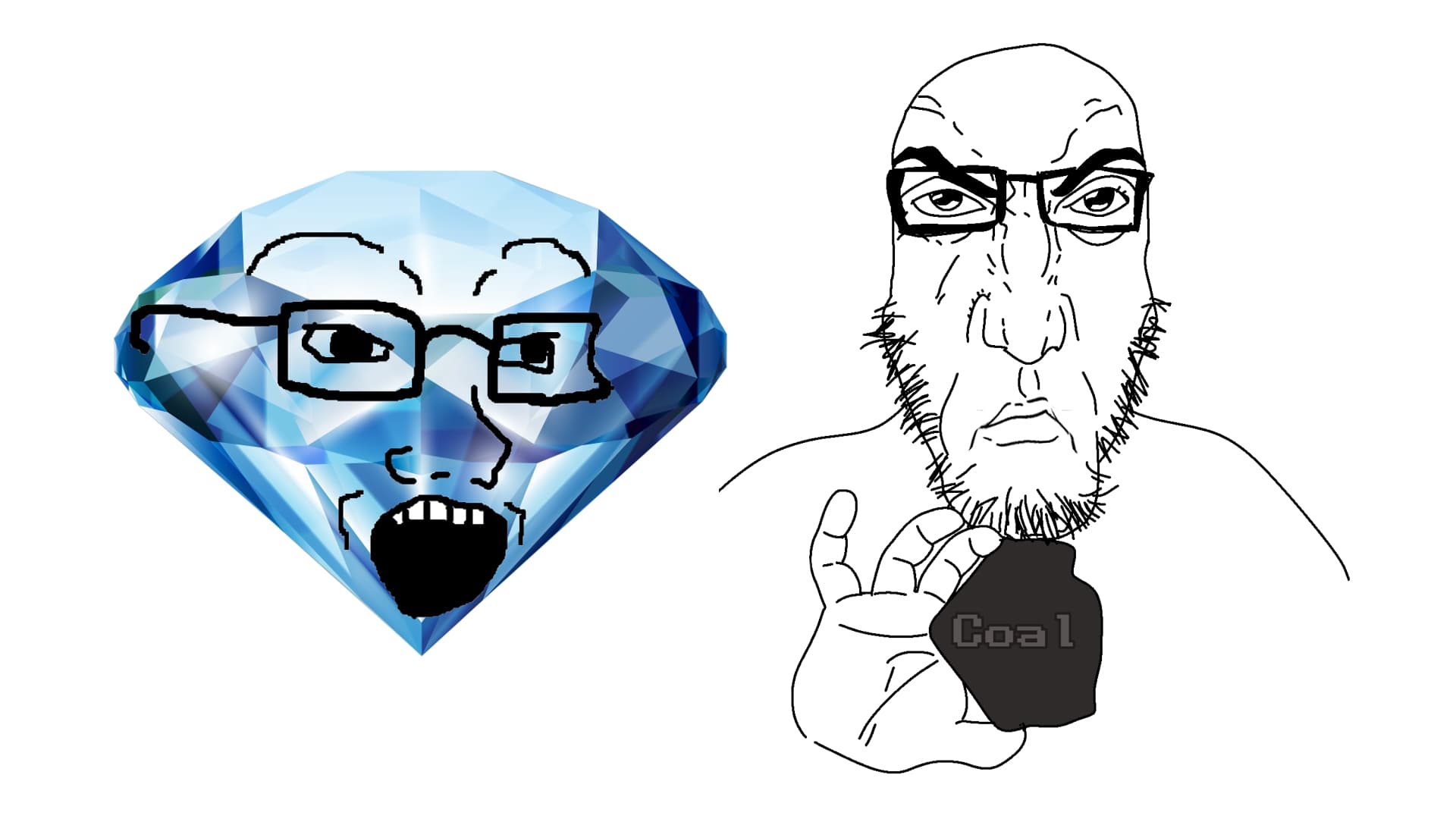 Gem and Coal meme template - Gem and Coal