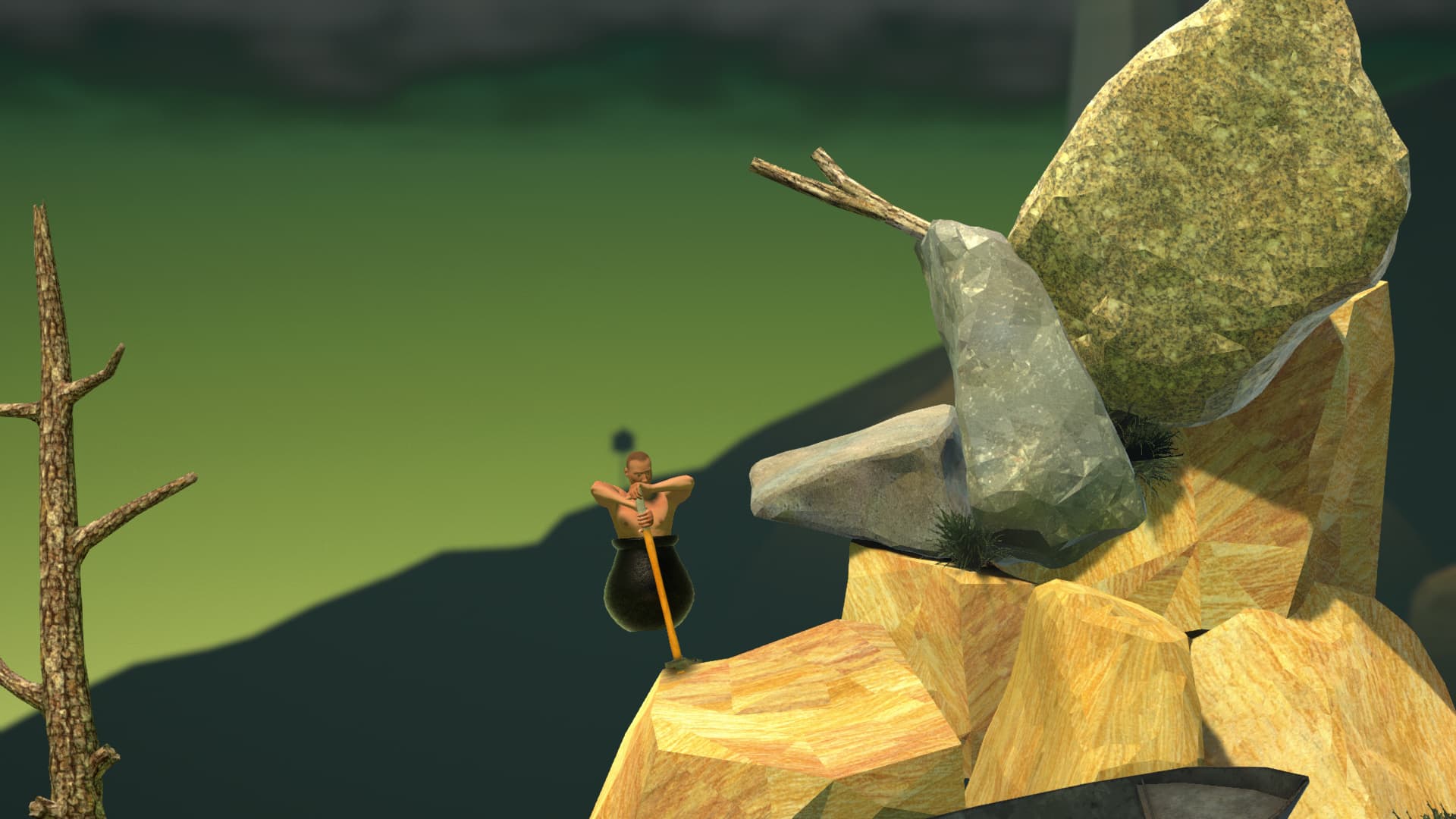 Getting Over It with Bennett Foddy meme template - Getting Over It