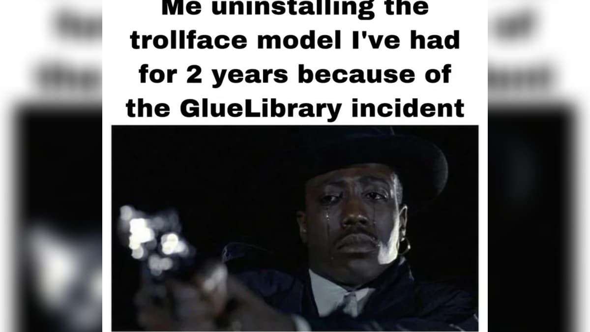 Glue Library Goatse Screamer Incident (Garry's Mod) meme template - Glue Library Gmod Incident